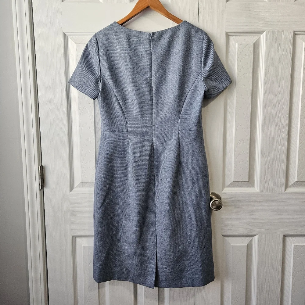 Preston & York Light Blue Short Sleeve Midi Sheath Dress - Picture 8 of 8
